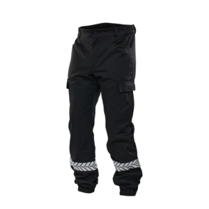 Pantalon sécurité privée noir avec bandes HV – GK SAFETEK®️