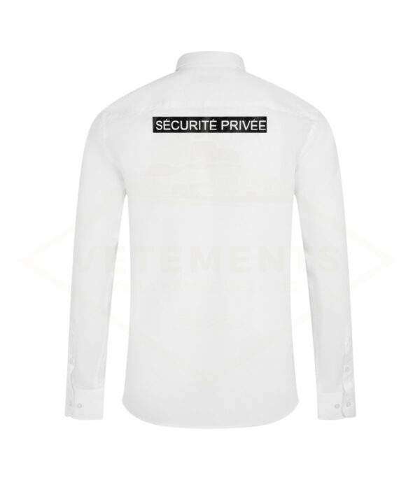 Chemise avec rectangle de velcro doux blanc pour pochette | Décret 180723 – Image 2