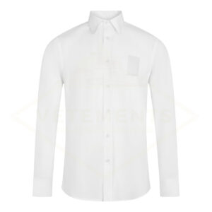 Chemise avec rectangle de velcro doux blanc pour pochette | Décret 180723