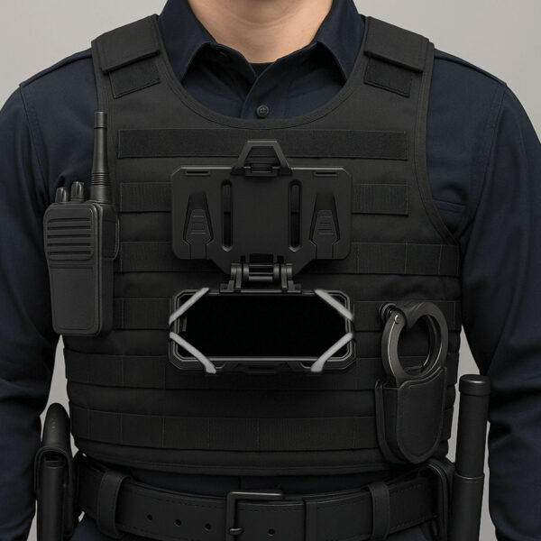 Support de téléphone Alpha pour gilet tactique Molle - Noir - Patrol Equipement – Image 2
