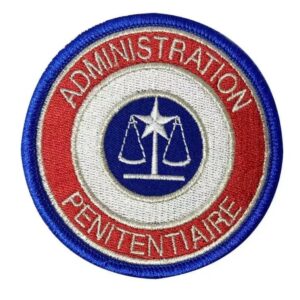 Ecusson de bras brode circulaire Administration Pénitentiaire