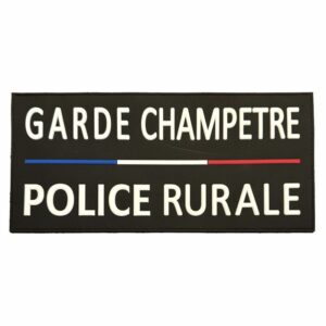 Bandeau d'identification Garde Champêtre et Police Rurale fond noir