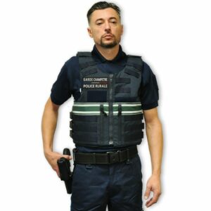 Gilet pare balles FULL TACTICAL Port extérieur Garde Champêtre Police Rurale