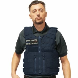 Gilet pare balles FULL TACTICAL Port extérieur Garde Champêtre Police Rurale